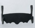 Wandhalter aus Massivholz f�r zwei Samuraischwerter, schwarz