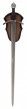 Ritterschwert mit Holzwandplatte. 420-Stahl. L�nge 103 cm