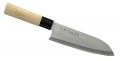Santoku, japanisches Kochmesser, rostfrei, Holzgriff, 17 cm