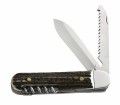 Herbertz Jagd-Taschenmesser, 3-teilig, AISI 420, Hirschhorn