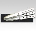 Linder 3-Wurfmesser-Set, 420 rostfrei, je 35 g, Mattiert, Nylonscheide 13cm