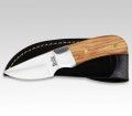 Linder Jagdmesser, Olivenholz-Schalen, 5 cm