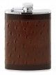 Herbertz Taschenflasche, Edelstahl, Leder, 230 ml