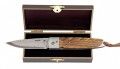 Haller Einhandmesser, Damast, 440C, Zebraholz