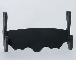 Wandhalter aus Massivholz für zwei Samuraischwerter, schwarz