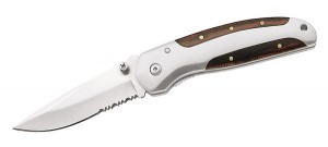 Herbertz Einhandmesser, Holzeinlagen, AISI 420, 10 cm