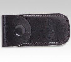 Linder Nagelknipser-Etui schwarz Echt Leder, klein