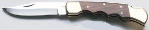 Haller Taschenmesser, rostfreie Klinge 9,5cm, Griff Hartholz
