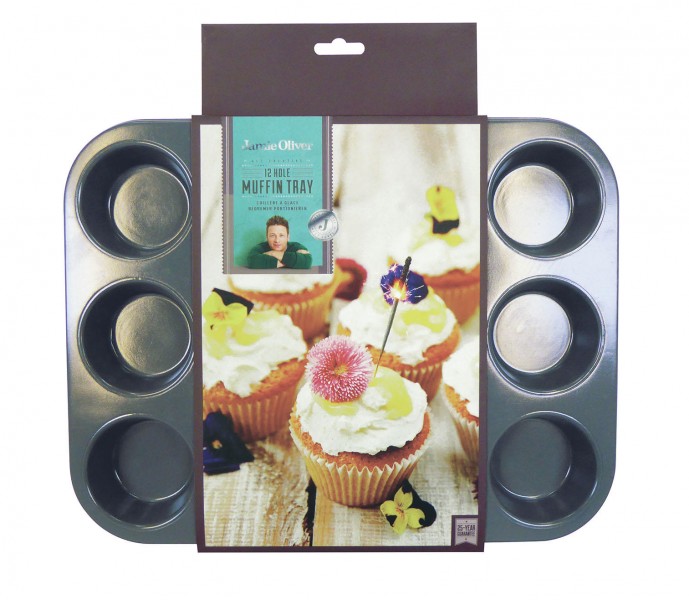 Jamie Oliver Muffin Backblech für 12 große Muffins (35cm x 27cm x 3cm) Jamie Oliver Muffin Backblech für 12 große Muffins (35cm x 27cm x 3cm)